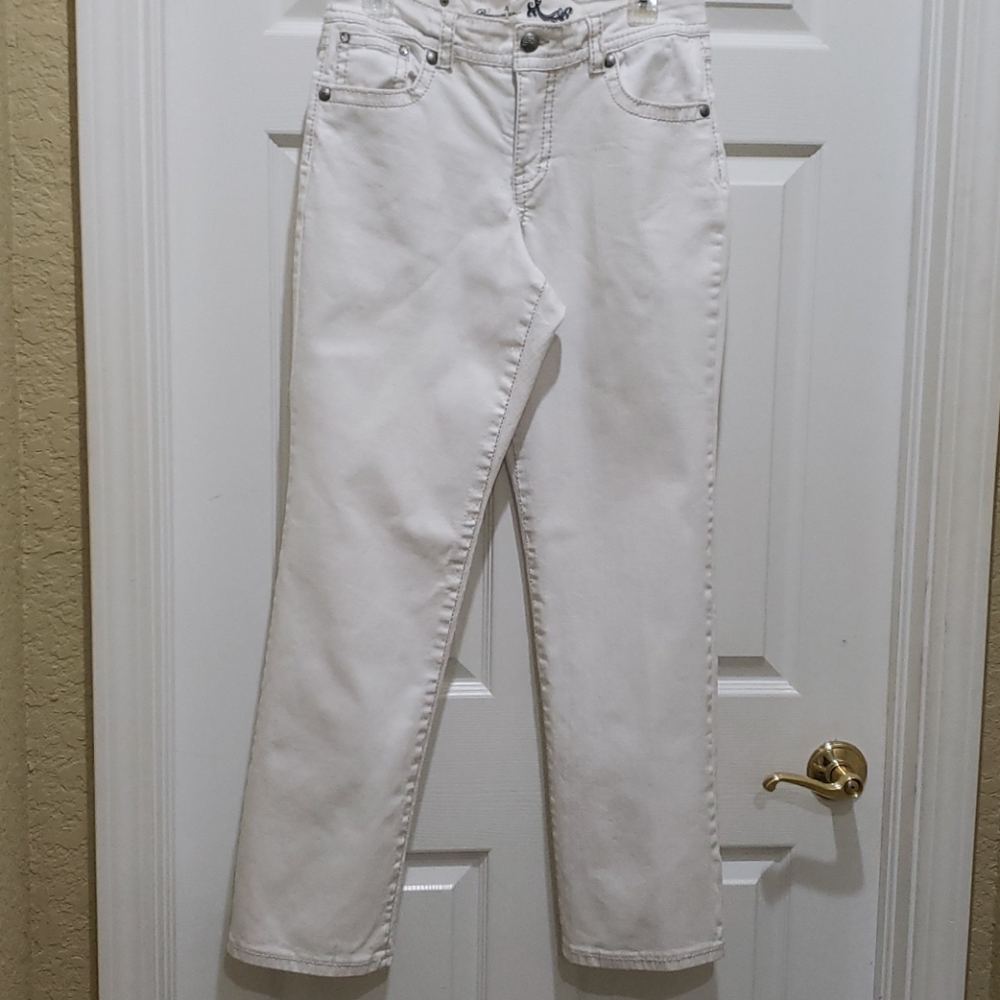 Style & Co Women's Size 8 White Straight Leg Jeans